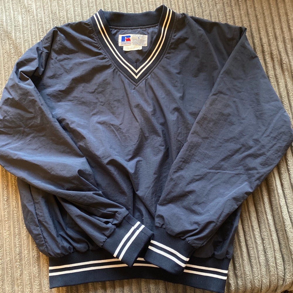 Vintage Russell Athletic Navy Windbreaker Size L